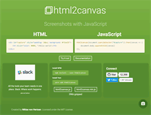 Tablet Screenshot of html2canvas.hertzen.com